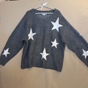 Vigoss Charcoal Star Pattern Sweater